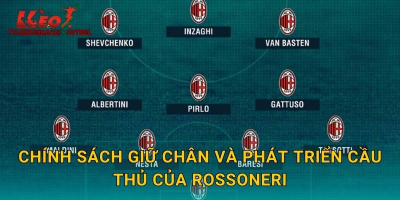 Chính sách giữ chân và phát triển cầu thủ của Rossoneri